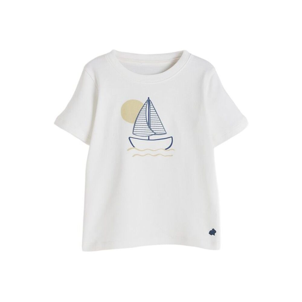 Babycottons Girls  Printed T-Shirt, White